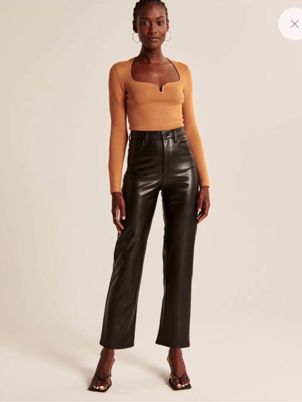 A&F Vegan High-Rise Leather Pants